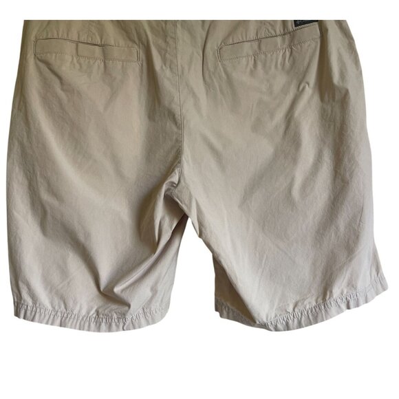 Columbia W38 L10 Cotton Shorts Men's Flat Front  Khaki Tan Chino 10" Inseam - Picture 6 of 9